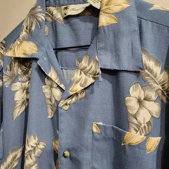 Men's Button Up Short  Sheeve Casual Shirt for Beach Vacation - Picture 4 of 5